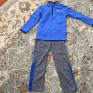 Under Armour boys size 7 fleece and pants